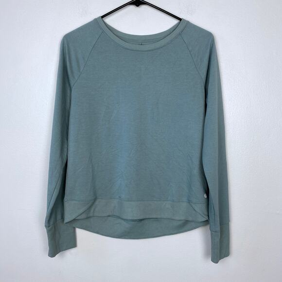 Apana Crewneck Teal Sweatshirt Long Sleeve‎ Pullover Lightweight Blue Size Small - Picture 1 of 7
